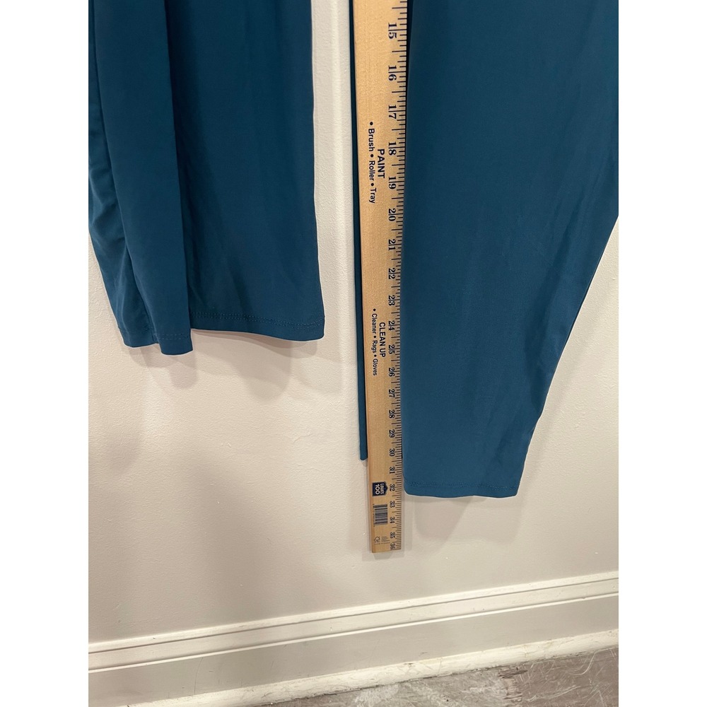 NY Collection Petite Jumpsuit Womens PL Teal Blue Wrap V-Neck Casual Elegant NWT - Picture 5 of 16